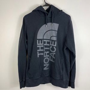 Men's THE NORTH FACE faded black big logo Sweatshirt Sz Small Hoodie Sweatshirt